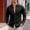 Black, variant on Men's Asymmetric Button Casual Shirt, Point Collar with Side Placket, Stylish Fit for street daily match Blue S