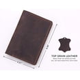 thumbnail image 2 of Funda Cuero Cuaderno Field Notes, Funda Cuero Hecha Mano Moleskine Cahier, Funda Cuero Portaplumas Cuaderno 3.5x5.5 - Café, 2 of 3