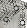 thumbnail image 4 of Ambesonne Grid Grommet Curtain, Geometric Triangles Tile, 50" x 96", Black and Cream, 4 of 6