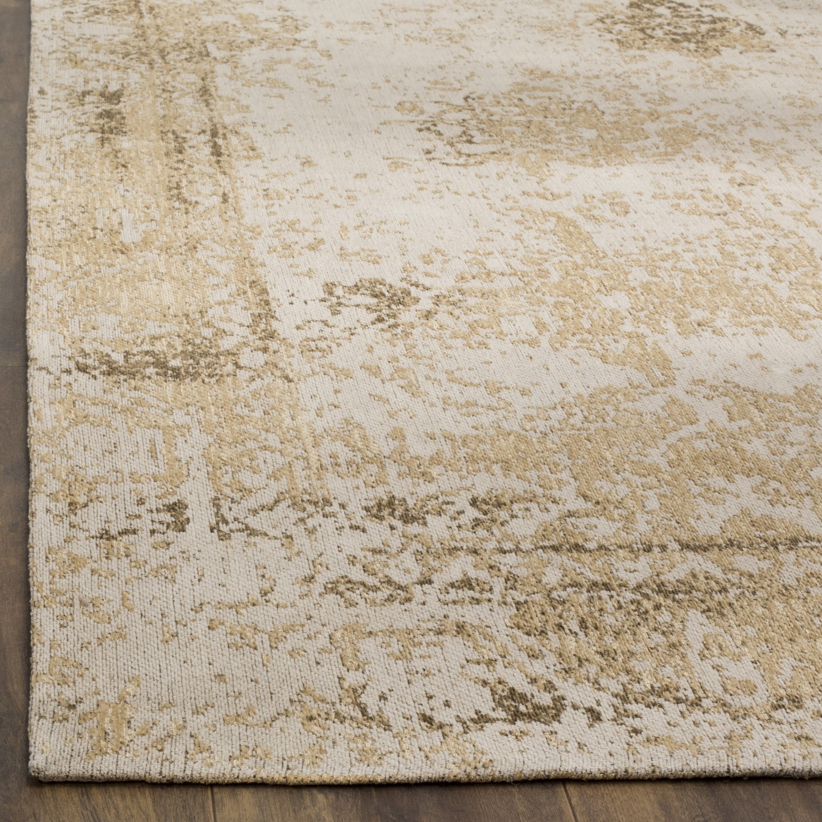 SAFAVIEH Classic Vintage Peter Overdyed Border Cotton Area Rug, Sand, 3' x 5'
