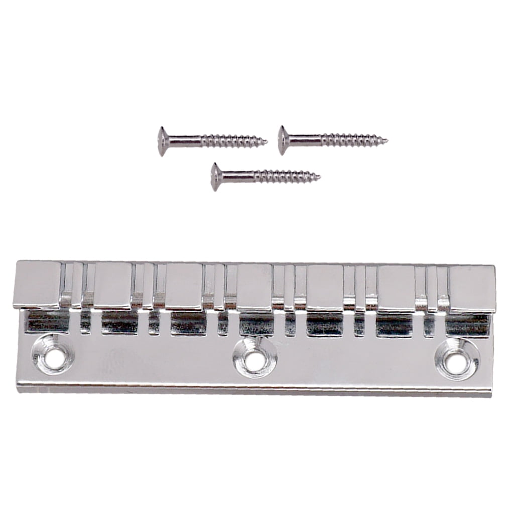 Dualoai 2 Pieces Silver Electric Guitar String Bridge for 6 String&12 String Guitar