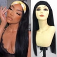 thumbnail image 6 of EARKITY Black Synthetic Lace Front Wig, Long Body Wave Lace Wig Pre-plucked Hairline with Baby Hair HD Glueless Lace Front Wig for Women, 6 of 7