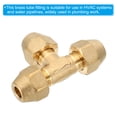 thumbnail image 4 of Uxcell 1/4" x 1/4" x 1/4" Brass Pipe Fitting, 4 Pack Pipe Adapter Connector with Nut, 4 of 5