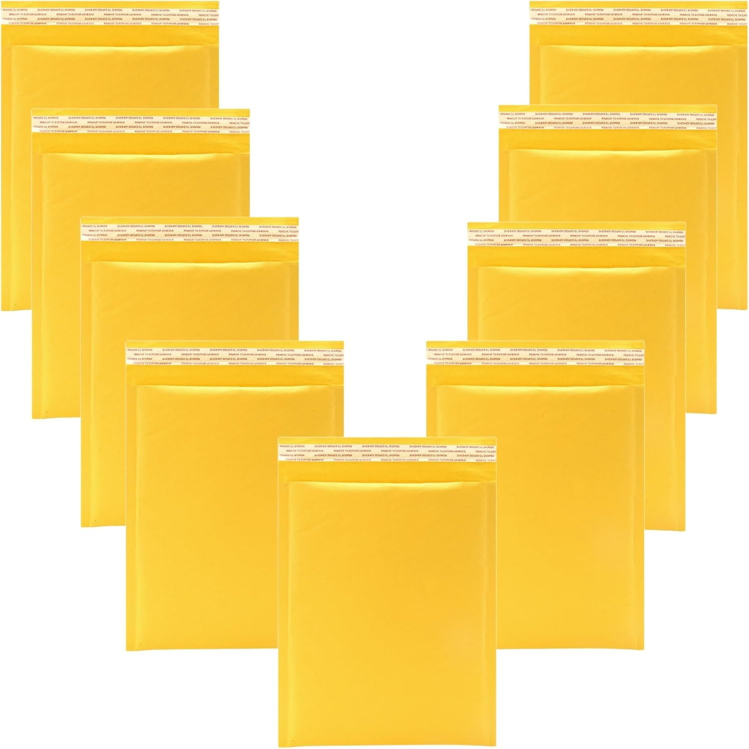 Bubble Mailers 5x8 Inch 12 Pack (Yellow) | Small Bubble Envelopes Self Seal Padded Envelopes Bulk Mail Shipping Bags For For Makeup Supplies