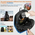 thumbnail image 3 of DAKIMOE Mesh Backpack School Backpack Bookbag Heavy Duty See Through Transparent Backpack Stadium Approved Large Capacity with Multiple Compartments Pockets for School Beach Swimming Sports Work, 3 of 7