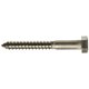 thumbnail image 1 of Tornillo Hillman de acero inoxidable con cierre hexagonal de 1,3 x 10 cm, paquete de 25 unidades, 1 of 1