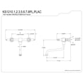 thumbnail image 5 of Kingston Brass KS1210PL Heritage Double-Handle Wall Mount Bathroom Faucet, Matte Black, 5 of 8