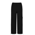 thumbnail image 6 of Linen Pants Women Xunlbb Women's Casual Loose Solid Color Pocket Pants, S-2XL, 6 of 8