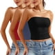 thumbnail image 1 of Blusa informal de verano sin tirantes de color liso para mujer, 3 piezas, de poliéster, 1 of 8