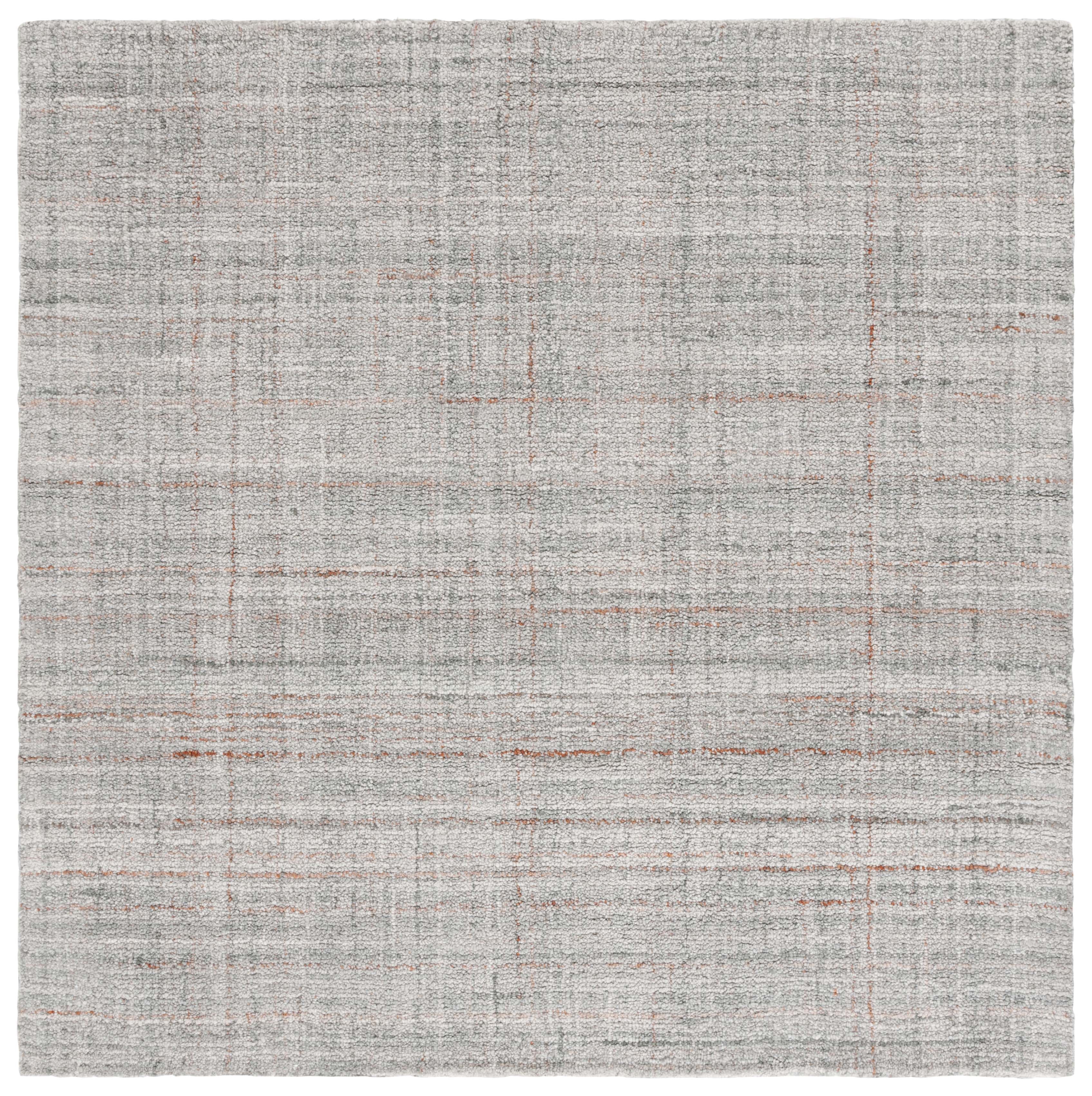 SAFAVIEH Abstract Irene Striped Area Rug, Grey/Rust, 6' x 6' Square