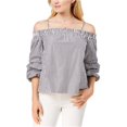 thumbnail image 2 of Blusa campesina con mangas abullonadas para mujer BCX blanca mediana, 2 of 2