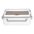 thumbnail image 1 of Heated Lunch Box, Gray White Double Handles Low Noise Heating Integrated Compartment Design Food Warmer Lunch Box  For Office For Home US Plug 110V, 1 of 8