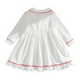 thumbnail image 3 of MIASHUI Robe de Fête Élégante d'Automne pour Filles avec Demi-Cardigane et Col Cranté Élégant Tenue de Fête Blanche, 3-4 Ans, 3 of 7