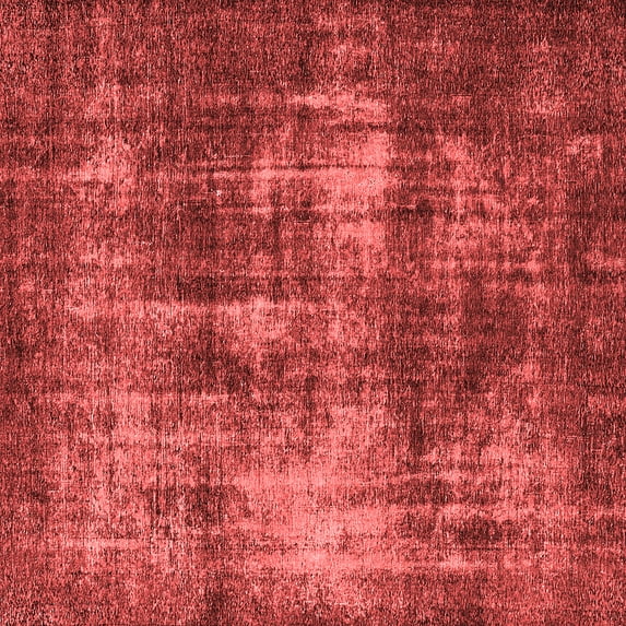 Ahgly Company Indoor Square Oriental Red Industrial Area Rugs, 7' Square