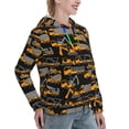 thumbnail image 6 of Kdxio Yellow Excavator Print Womens Oversized Hoodies Sweatshirts Hooded Pullover Tops Sweaters Casual-Large, 6 of 7