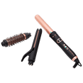 thumbnail image 2 of Foxybae Tres Chic 3-In-1 Interchangeable Styler with a 1" Flat Iron, 1.25" Curling Wand, and Hot Round Brush, 2 of 6