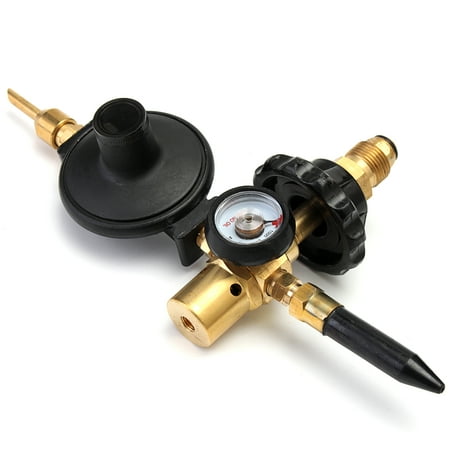 Helium Gas Regulator Helium latex Tank Latex Balloon Air Inflator Regulator Filler Valve With Gauge G5/8 External Thread New ()