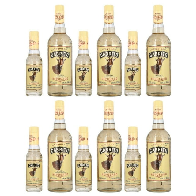 Pack de 6 Tequila Cabrito Reposado de 950 ml + mini 250 ml Cabrito Reposado de 950 ml + mini 250 ml