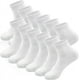 thumbnail image 1 of pares de calcetines blancos para mujer, calcetines tobilleros transpirables absorbentes del sudor para mujer y hombre con soporte para pies, tallas 4-9, 1 of 5