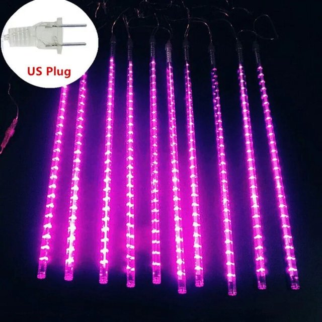 Guirnalda de luces LED impermeables para exteriores, 8 tubos de lluvia de meteoros, para árbol, Navidad, boda, fiesta, decoración de Navidad