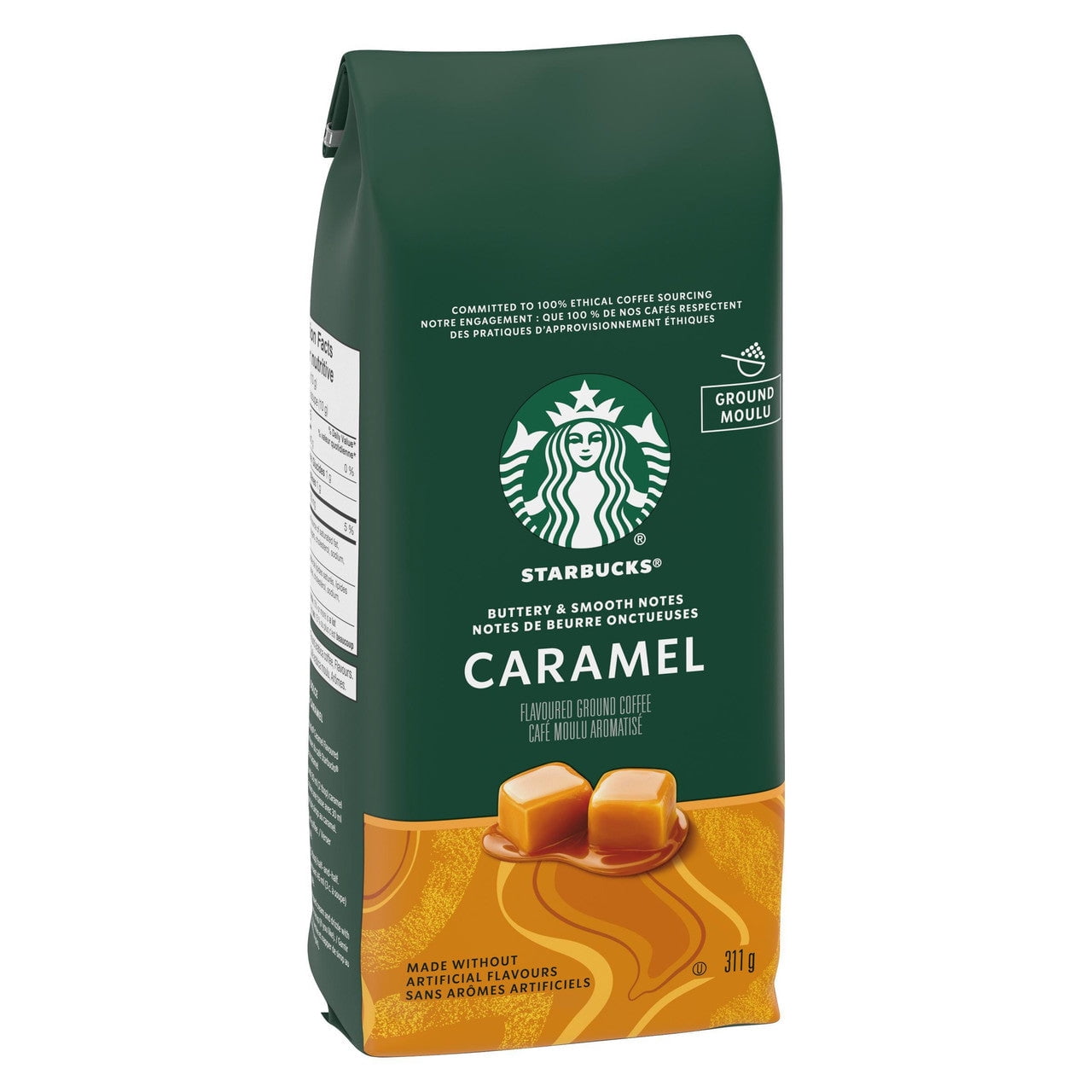 Starbucks キャラメル グラウンドコーヒー 311g Starbucks Caramel Flavored Ground Coffee, Medium Roasted, 311g/11