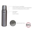 thumbnail image 2 of Termo Botella Térmica 1l Hudson Acero Inoxidable Doble Pared Plata, 2 of 5