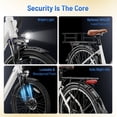 thumbnail image 6 of YareYi Electric Bike for Adults 26”, 500W Rated Motor Ebike for Woman, 468Wh Removable Battery, 7 Speed Step-thru Electric Bicycle with Rear Shelf UL2849, 6 of 8