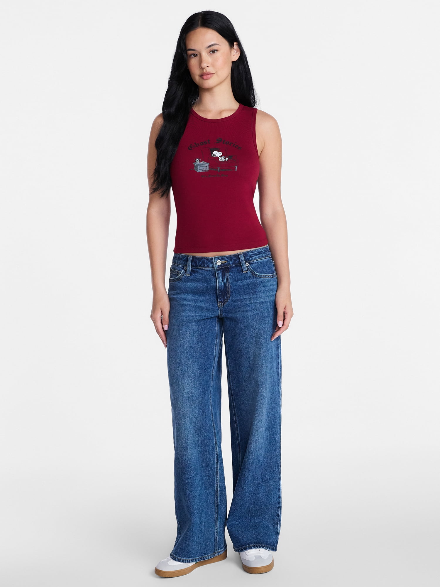 Peanuts Women's and Women's Plus Size Snoopy Ghost Stories Sleep Tank Top, Sizes XS-2X
