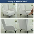 thumbnail image 3 of BH-JJSMGS Mid Century Modern Accent Chair Cover Jacquard Armchair Slipcover Soft Armchair Sofa Covers Removable Washable Chair Covers with Arms Furniture Protector for Living Room, 3 of 7