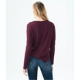 thumbnail image 2 of Aeropostale Womens Incredibly Soft LS Thermal Sweater, Purple, Small, 2 of 2
