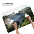 thumbnail image 3 of 500 Piece Fals Ethiopia Waterfall Jigsaw Puzzle River Scenics Nature Theme Wooden Design Family Activity Educational Game Home Decor Nature Lover Gift, 3 of 7