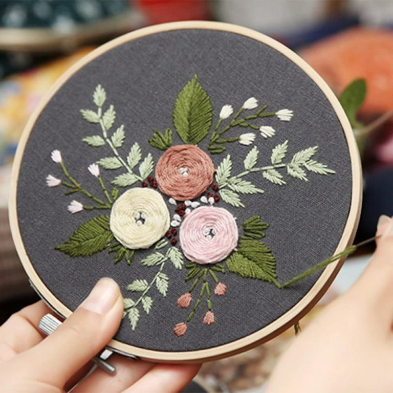 Beginner Embroidery Kit - Easy Floral Embroidery Kit - Modern Hand