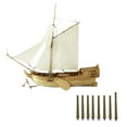 thumbnail image 1 of 1/80 Scale Sailing Boat Model Educational Toy Crafts Watercraft Model 8pcs bronze, 1 of 8