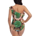 thumbnail image 5 of Sikiie Cactus 4 Print Women One Piece Swimsuits Tummy Control One Shoulder Bathing Suits Ruffle Swimwear, From S to XXL-Medium, 5 of 6