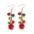 thumbnail image 3 of Joyería navideña para mujer, juego de collar y pendientes navideños, collar con cascabeles, pendientes con lazo navideño, collar de Navidad con cuentas rojas y verdes, 3 of 4