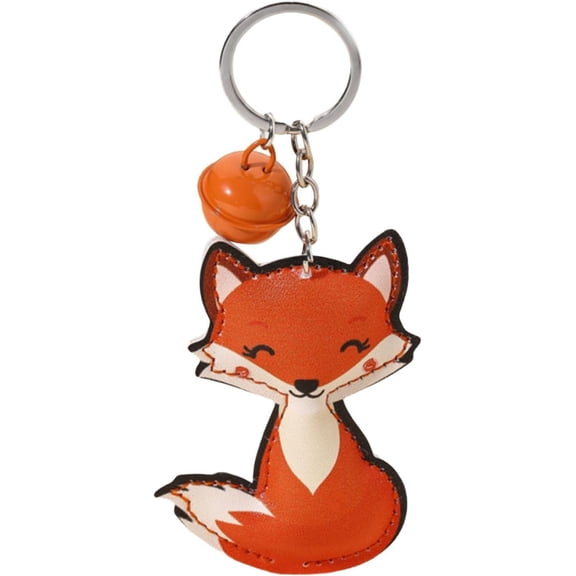 Fox Keychain - Cute Animal Car Key Chains Keyrings,Pu Leather Pendant,Decor Accessories for Bag Handbag Wallet,Gift for Women (Fox)