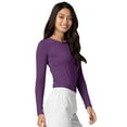 thumbnail image 5 of ADAR UNIFORMS 3 Pack Women's Comfort Long Sleeve T-Shirt/Underscrub Tee - 2903 - Heather Eggplant - XXS, 5 of 7