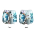 thumbnail image 6 of Uemuo Let's go Travel Around the World Pattern Women's Athletic Shorts High Waisted Running Shorts with Liner Pockets Gym Elastic Workout Shorts-, 6 of 9