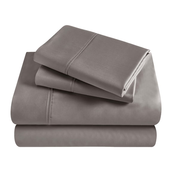 Superior Egyptian Cotton 300 Thread Count Deep Pocket Sheet Set, Twin XL, Grey