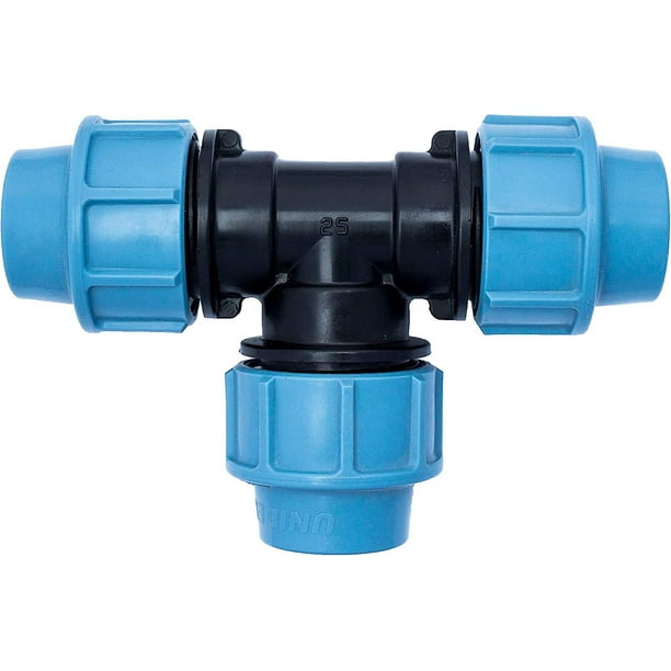 Conector T De Manguera De Agua Pp Con Tres Salidas Hembra (3 X 25 Mm) - Conector De Abrazadera Para Tuberías De Pe Banban