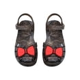 thumbnail image 2 of SGFCWSX Girls Casual Sandals Kids Jelly Glitter Bow Closed Toe Adjustable Strap Summer Shoes Black Size 5.5-6 Years, 2 of 6