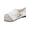 White, variant on Women's Double Buckle Loafer Flats, Contrast Toe Dress Shoes, Non Slip Business Casual Shoes Wide Width Available