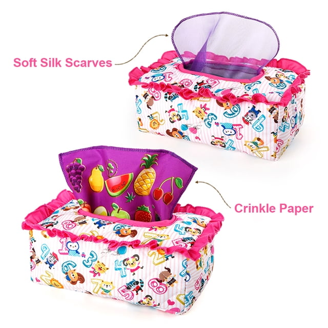 Caja de pañuelos Bebé Juguete Montessori Juguetes para 6 a 12