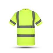 Sfvest High Visibility Reflective Safety Work Shirt Reflective Vest Breathable Work Clothes Reflective T-Shirt Working Clothes Safety Shirt