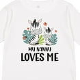 thumbnail image 4 of Inktastic Zebra My Nanny Loves Me Boys or Girls Long Sleeve Toddler T-Shirt, 4 of 5
