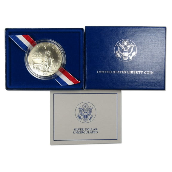 Statue of Liberty Centennial Commemorative 1986 P BU Silver $1 OGP COA