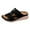 Black, variant on Slippers for Women,Comfortable Slippers For Casual Outdoor Beach Use Stylish Open Toe Design Wedge Heels For Summer Outfits,Womens Slippers,Khaki,6.5