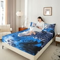 thumbnail image 4 of Castle Fairy Boys Girls Safari Leopard 4pcs Bed Sheets,Chic Floral Rose King Sheets,Flower Animal Cheetah Super Cozy Sheet Set,Microfiber Bedroom Decor, 4 of 7