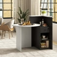 thumbnail image 2 of Costway Front Reception Counter Desk Checkout Office Desk with Open Shelf & Lockable Drawer Black, 2 of 10