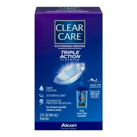 Clear Care Triple Action Cleaning Contact Lens Solution, 3.0 FL OZ